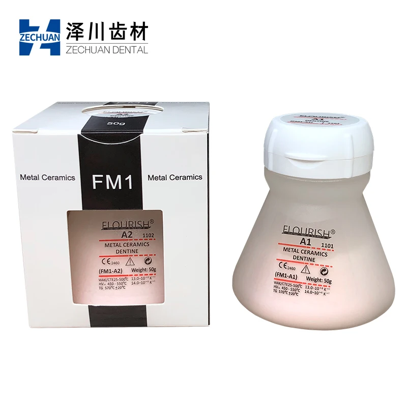 FLOURISH JADE FM1 Dentine 50g Dental Metal Ceramics Porcelain Powder 600-920℃