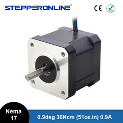 0.9 Degree Nema 17 Stepper Motor 36Ncm (51oz.in) 0.9A 4-lead 40mm Length for DIY 3D Printer CNC Robot