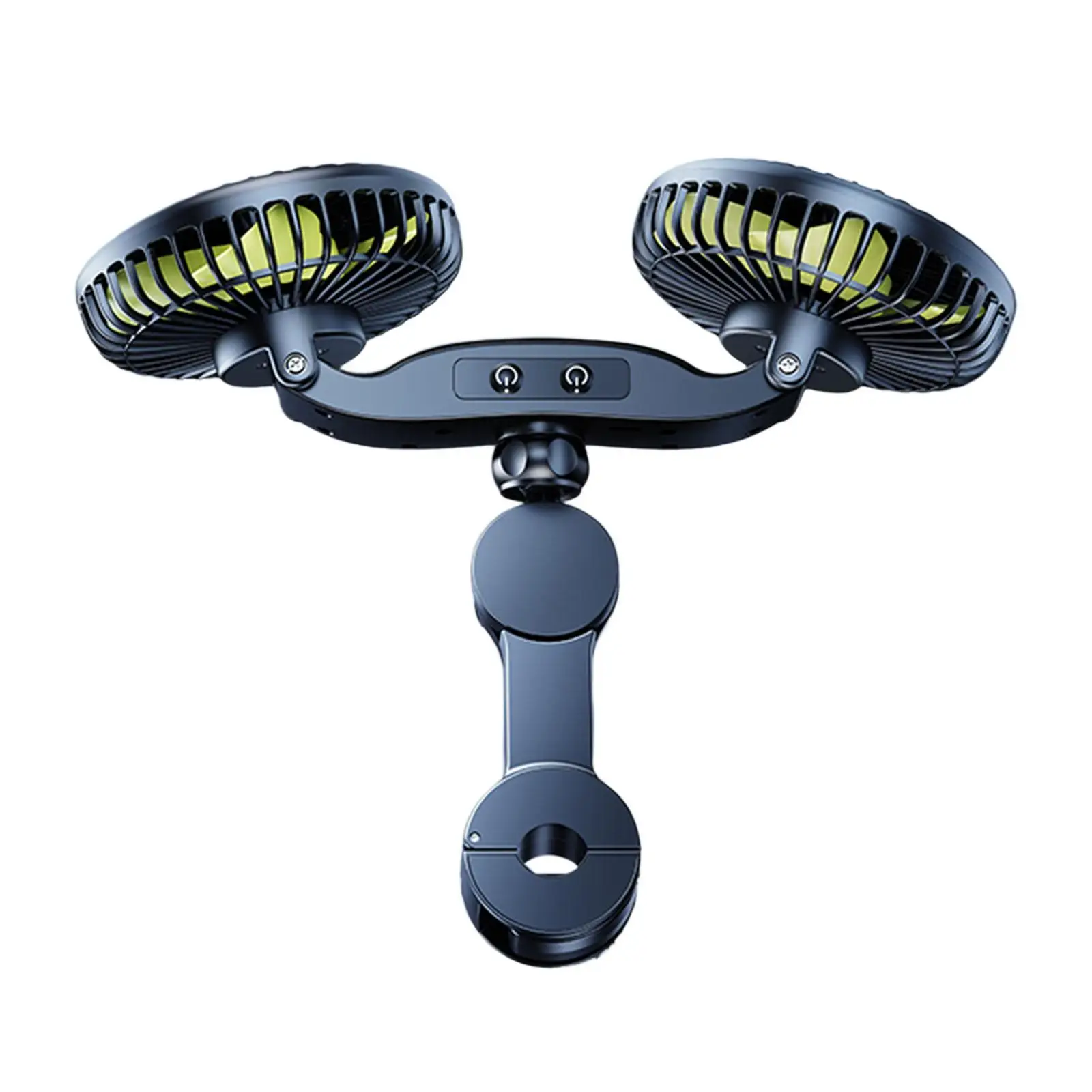 汎用車用ファン 後部座席用 3段階速度調整 充電式 RV車用シートヘッドレストファン