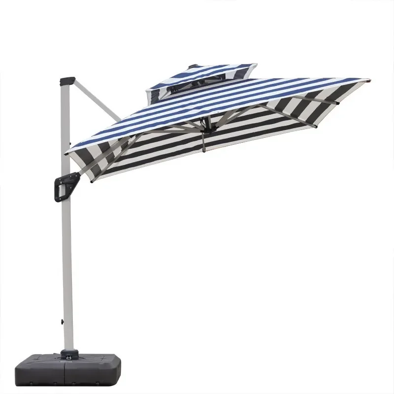 for Garden Umbrella Outdoor Leisure Striped Square 2.5m 3m Roman Umbrella for Villa Garden Terrace Beach Sun Umbrella