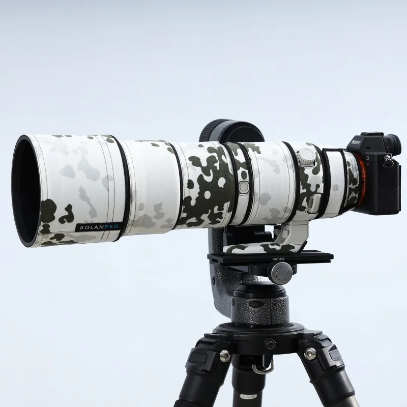 ROLANPRO Waterdichte Lens Camouflage Jas Regenhoes voor Sony FE 200-600mm F5.6-6.3 G OSS Lens beschermhoes Nylon Guns Doek