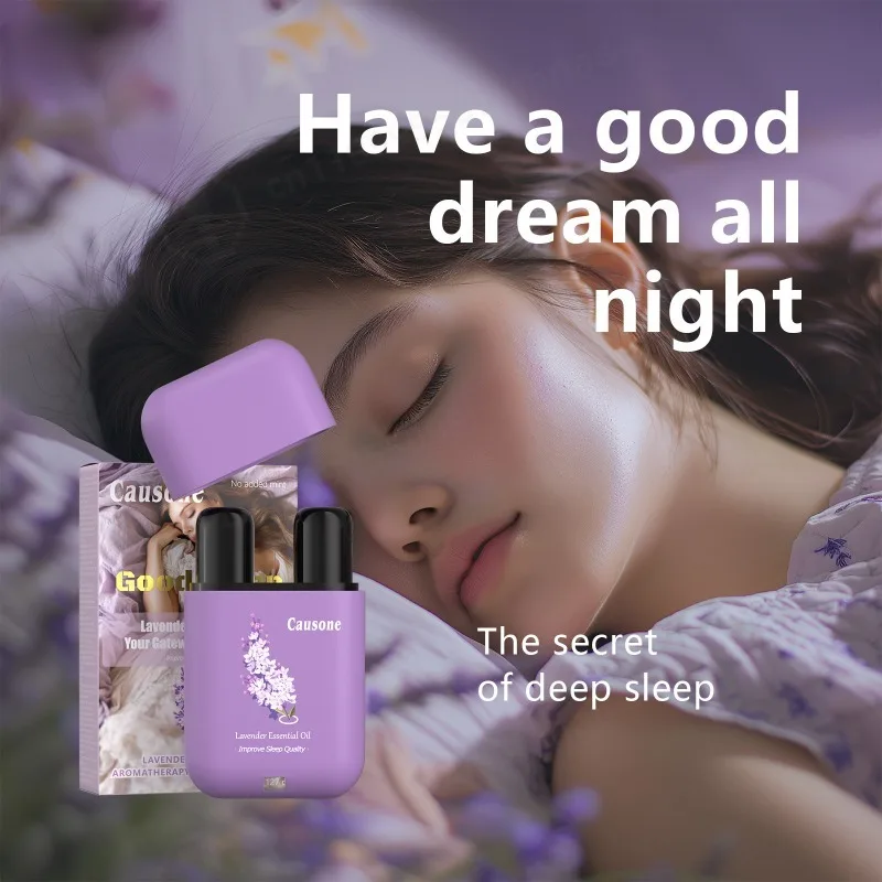 Lavender Essential Oil Nasal Inhaler, Refreshing Mind Boost Aroma Stick for Mood Relief