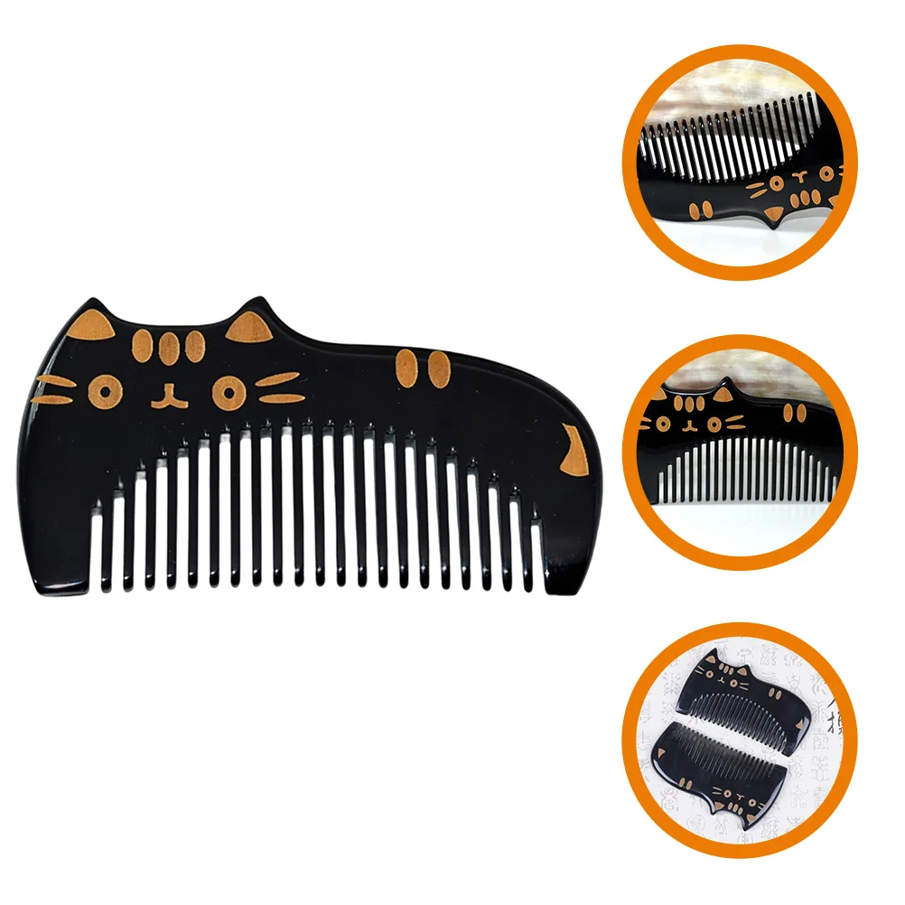 Horn Comb Hair Combs Boys Mini Massage Multifunction Pink Horns Ox Detangler Man Travel Wide Tooth for Women Pick Girls