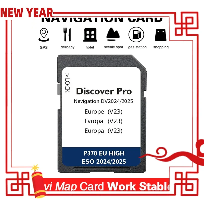 

GPS Accessories 2024/2025 Europa DV V23 Map Version Navigation SD Card for VW Discover Pro Sat Navi with Free Anti Fog Film