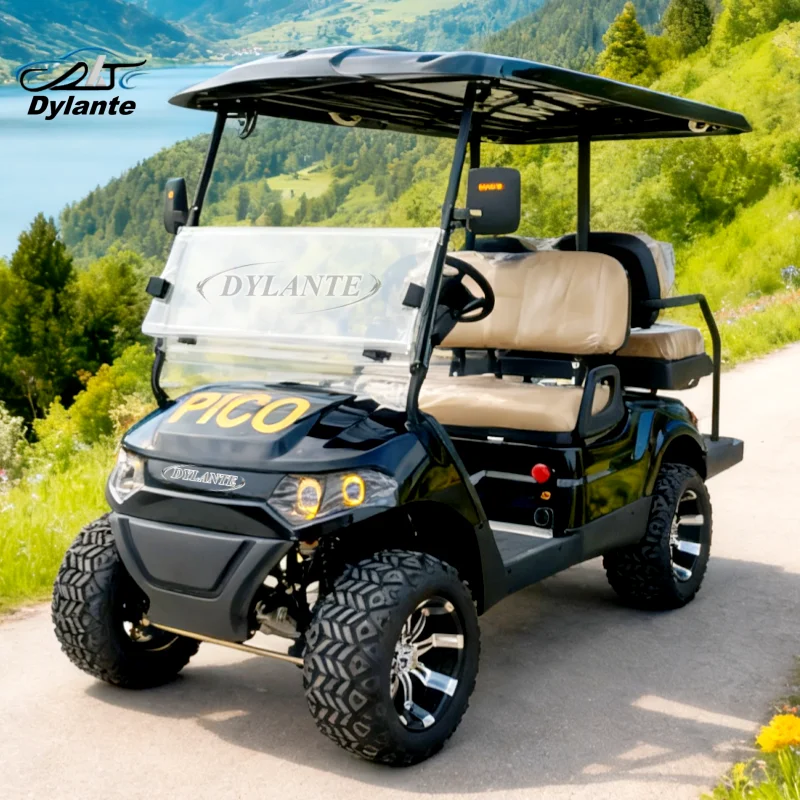 العلامة التجارية الصين 2 4 6 مقاعد جودة عالية منخفضة الكربون نمط الحياة على الطرق الوعرة عربة جولف شحن مخصص اللون عربة جولف كهربائية