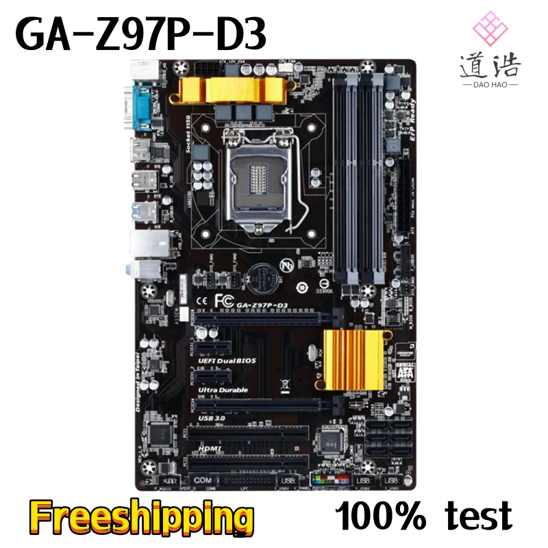 

For GA-Z97P-D3 Motherboard 32GB HDMI PCI-E3.0 LGA 1150 DDR3 Z97 Mainboard 100% Tested Fully Work