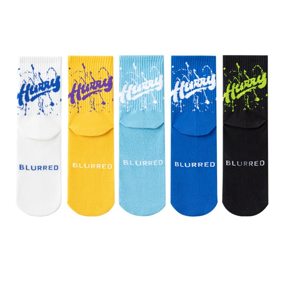 10 أزواج من الجوارب الرياضية للربيع والخريف للرجال عشوائيًا، مصممة خصيصًا للرياضات عالية الكثافة مثل كرة السلة