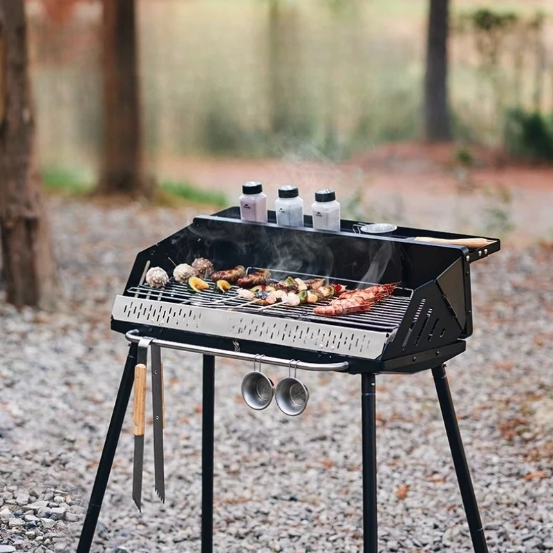 

Household BBQ Grill Outdoor Portable Folding Charcoal