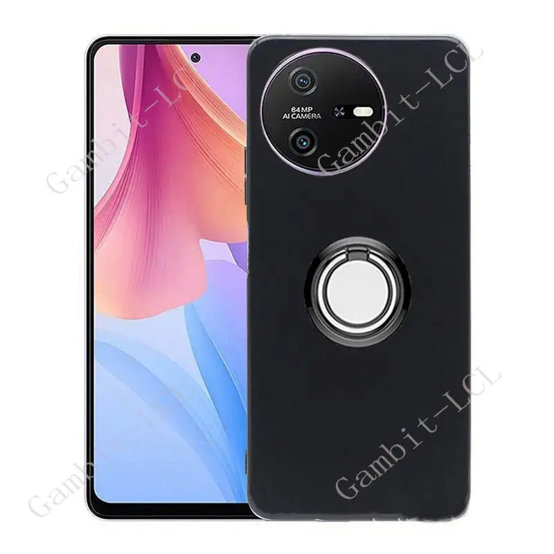 Dla Blackview Oscal Tiger 12 Tiger12 6.78 "2023 tylny uchwyt pierścieniowy uchwyt etui na telefon miękki silikon TPU oryginalny odporny na wstrząsy