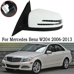 Auto Side Door Mirror Assembly For Mercedes Benz C Class W204 C63 C200 C180 2006-2013 Car Electric Folding Turn Signal Lamp