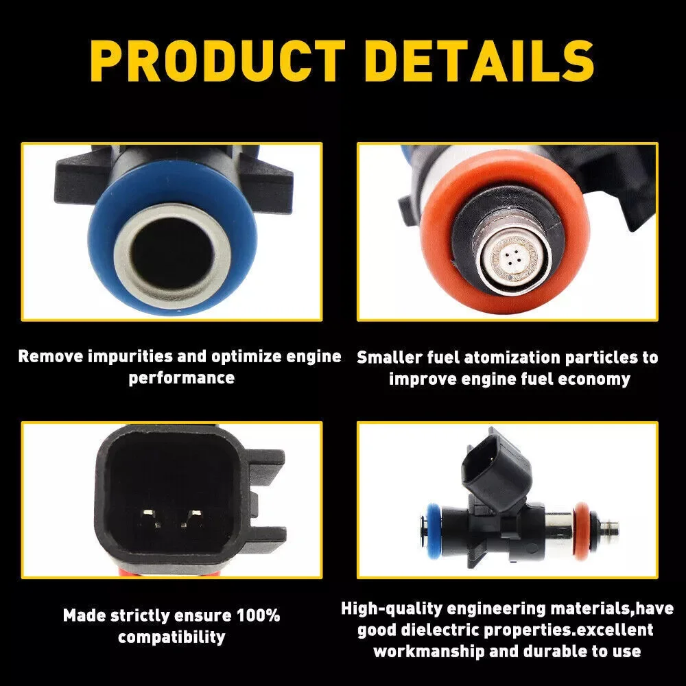 GZCHUMU High Quality Fuel Injectors 1 Set of 6  For Chrysler for Dodge for Ram for Jeep 3.6L OEM 5184085AC 0280158233