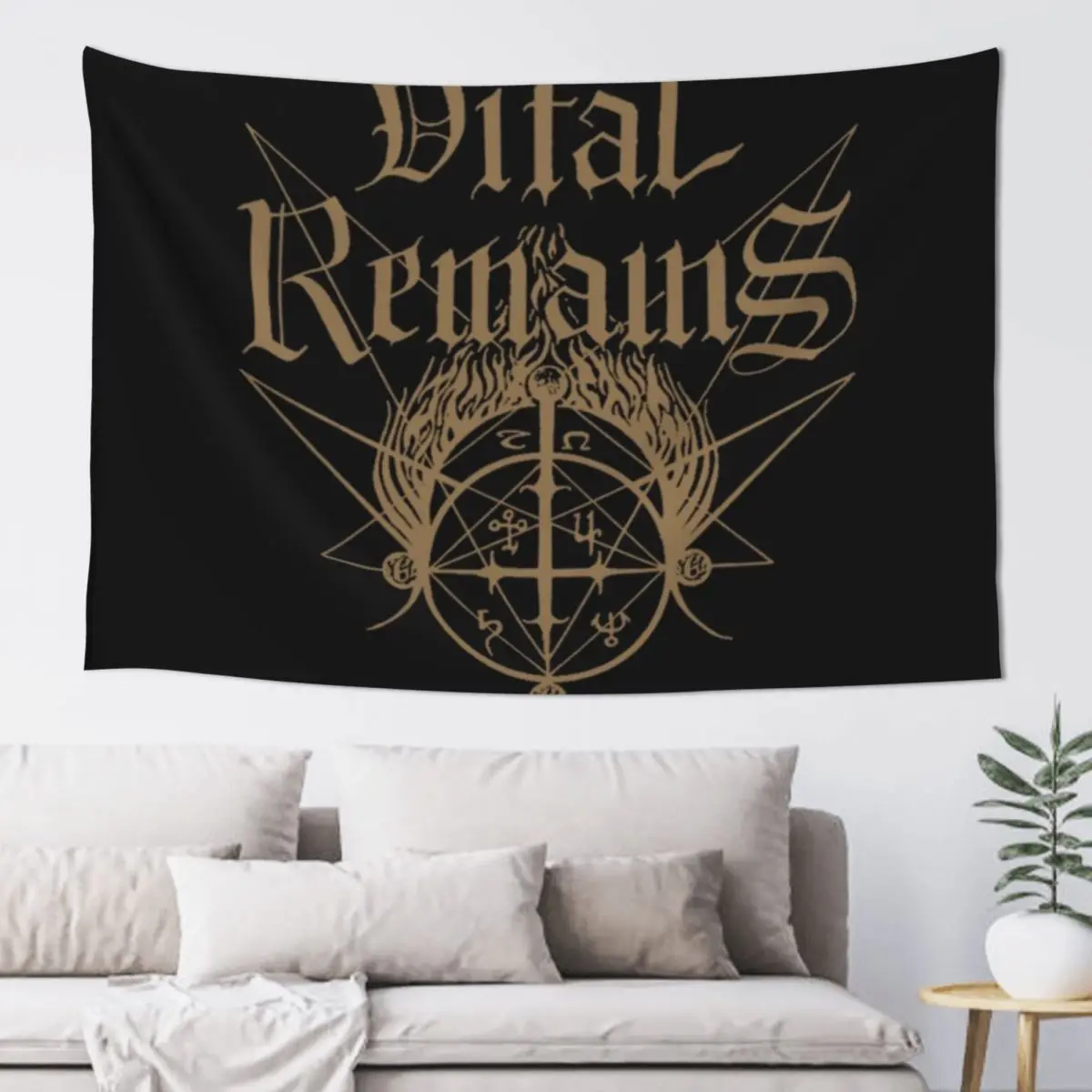 

Vital Remains Tapestry Decoration Aesthetic Wall Art Room Decoration Accessories Tapestry