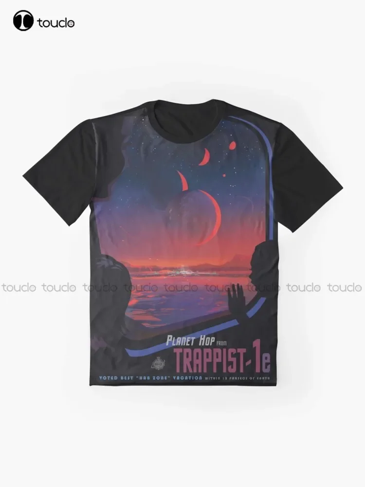 Trappist 1 -- Space Travel Poster Graphic T-Shirt Digital Printing Tee Shirts Streetwear Xxs-5Xl New Popular Unisex