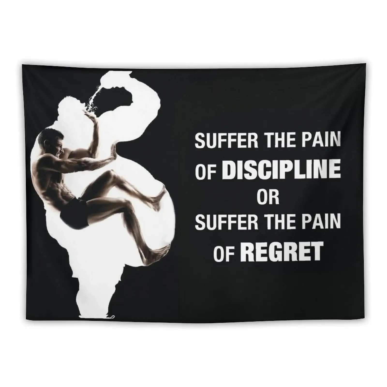 Bodybuilding Fitness Inspirational Workout Quote Tapestry Decorative Wall Funny Room Decorator Home Decoration Tapestry