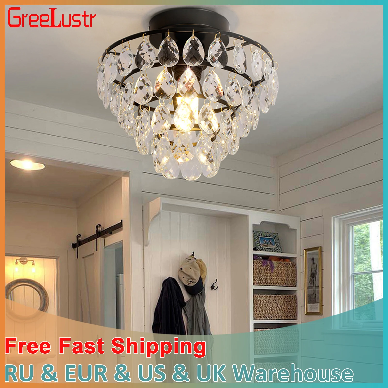 

Modern Ceiling Lamp Crystal Led Chandelier 2024 New Living Dining Room Plafonniers Indoor Pendant Lighting Fixture Home Decor