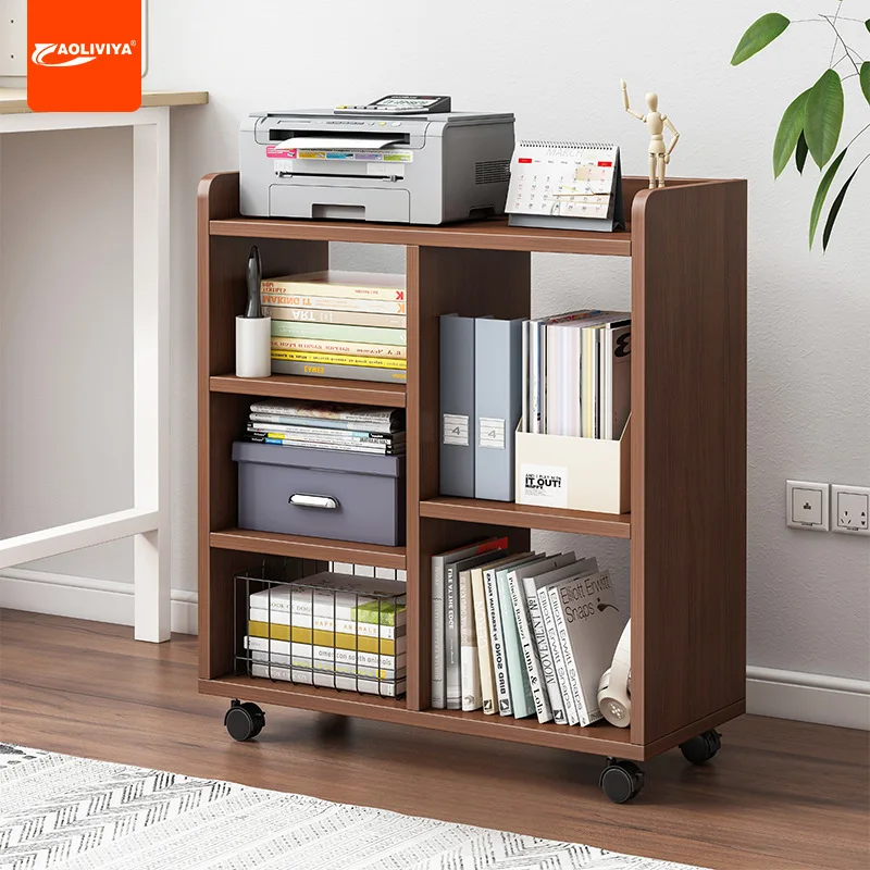 

Aoliviya Table Shelf File Cabinet Storage Cabinet Table Storage Cabinet Small Bookcase Floor Mobile Bookshelf with Wheels Small