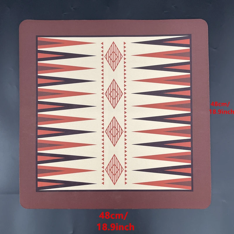 Grand backgammon trois-en-un en caoutchouc souple de 48cm/18.9 pouces, enroulé pour le stockage, remplacement portable durable