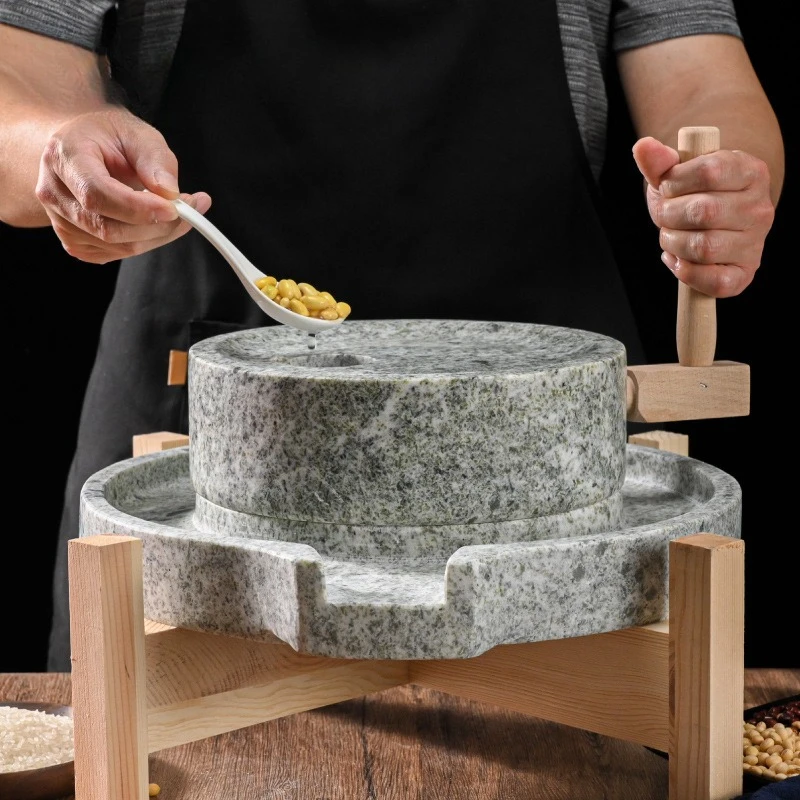 Household handmade soy milk stone mill retro old-fashioned small stone mill