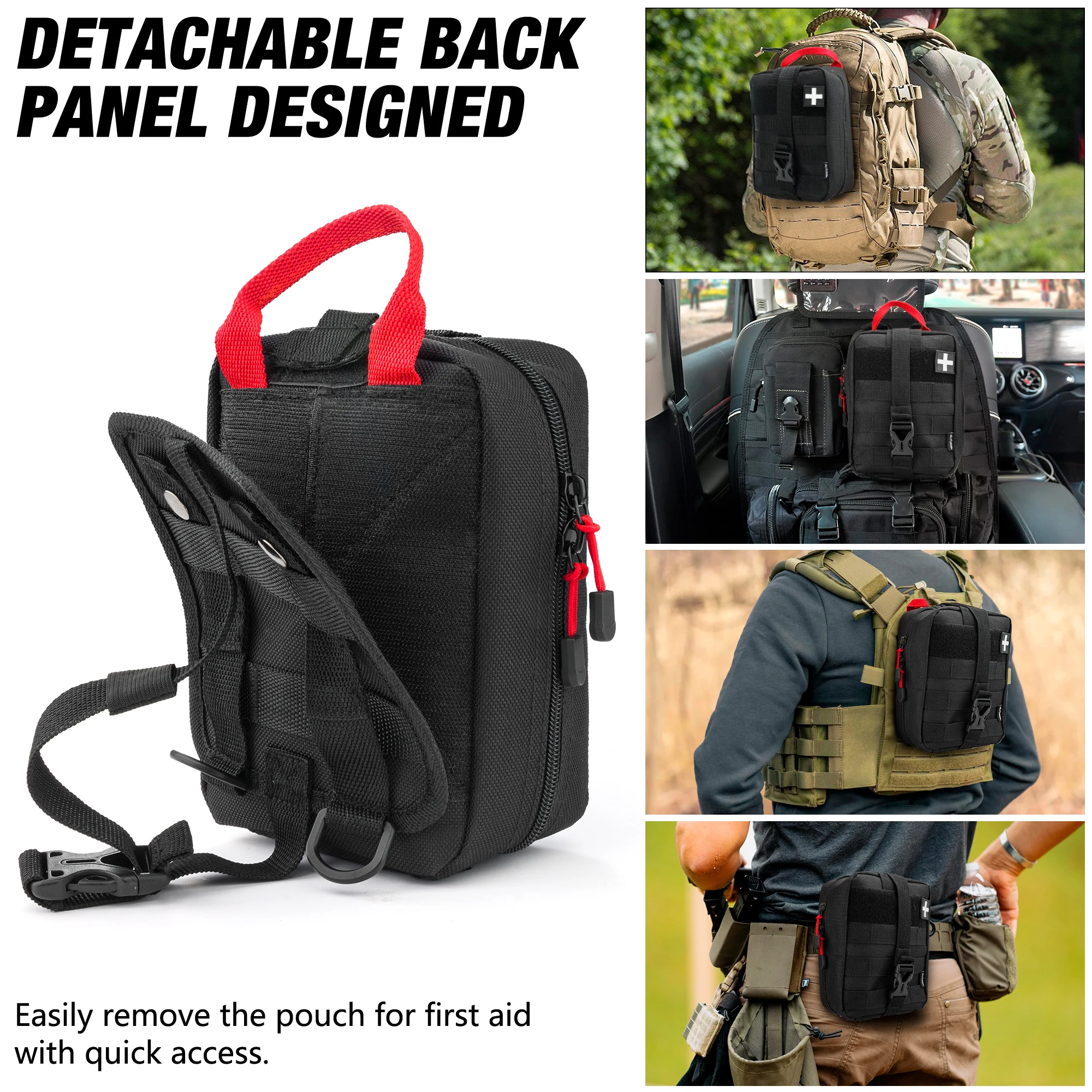 FLISSA Molle Tactical Bag custodia multifunzione Kit di pronto soccorso sopravvivenza emergenza marsupio accessori da caccia militari all\'aperto