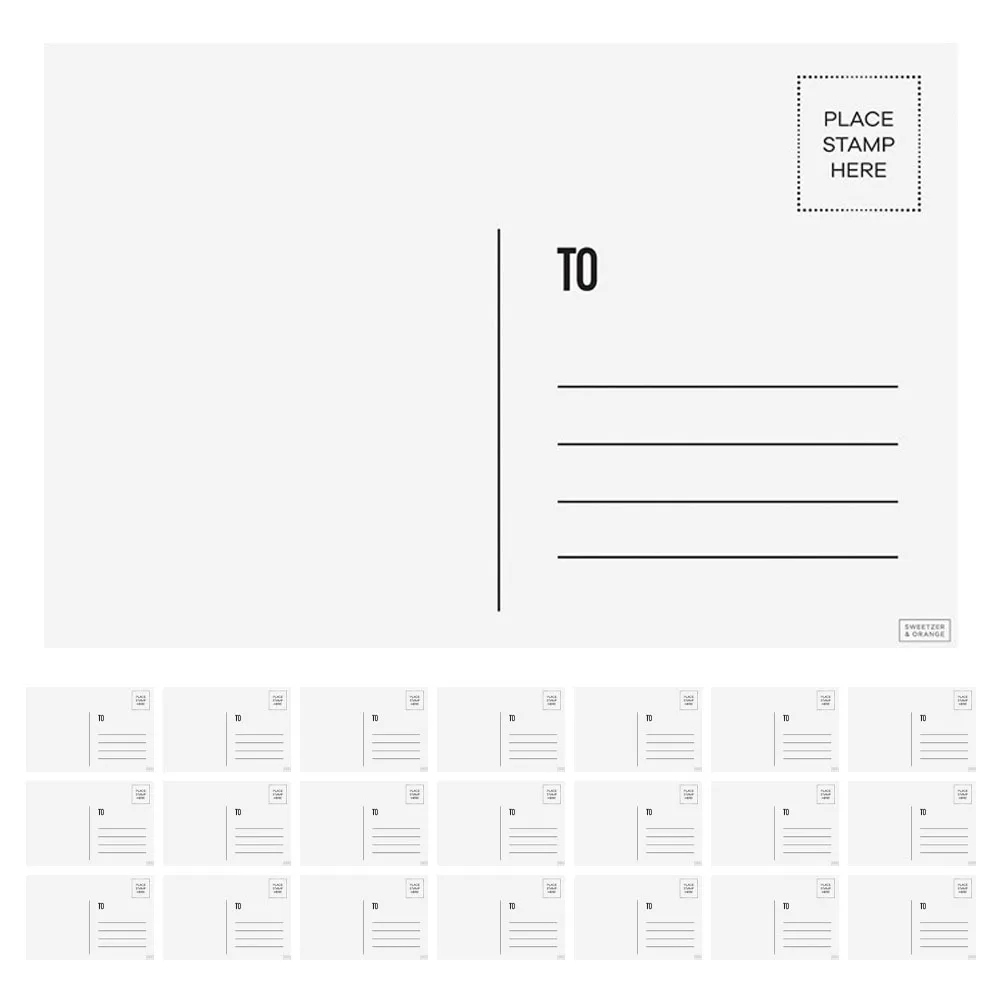 

50 Sheets Blank Postcard Birthday Cards for Making Brown Craft Business Printing Bulk