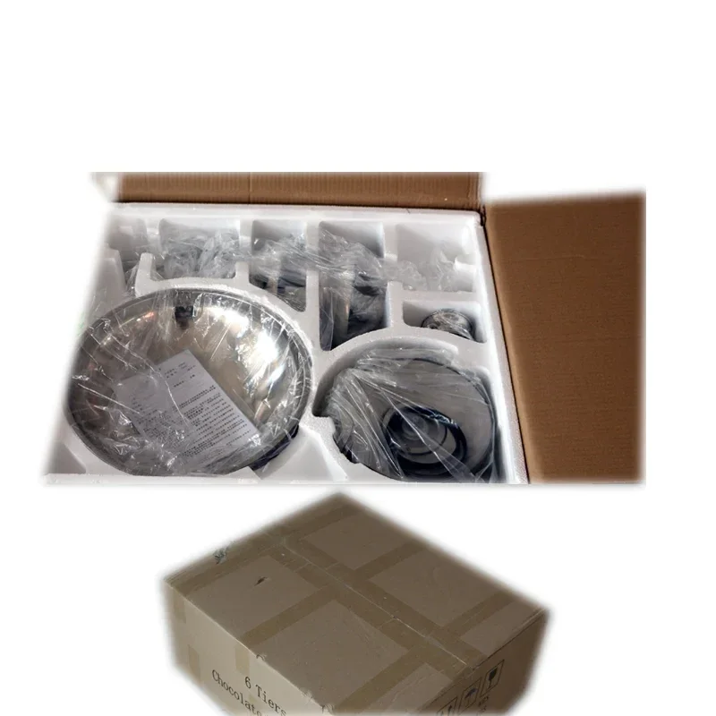 ช็อกโกแลต Fountain เครื่อง 110/220V น้ําตก Commercial ช็อกโกแลตเครื่องช็อกโกแลตฟองดู DIY เครื่อง 6 ชั้น
