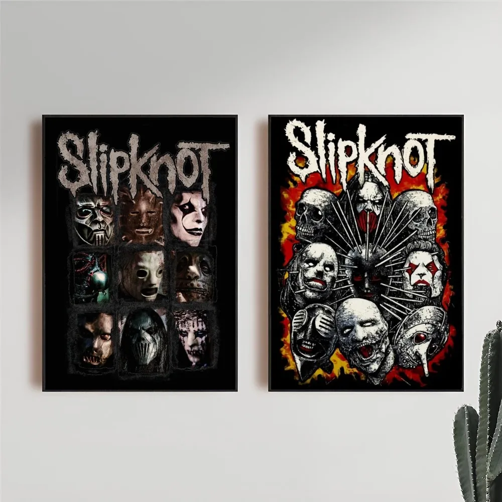 1PC Print Poster Paper Waterproof HD Sticker Heavy Metal Rock S-Slipknot Band Bedroom Entrance Home Living Room Bar Wall Decor