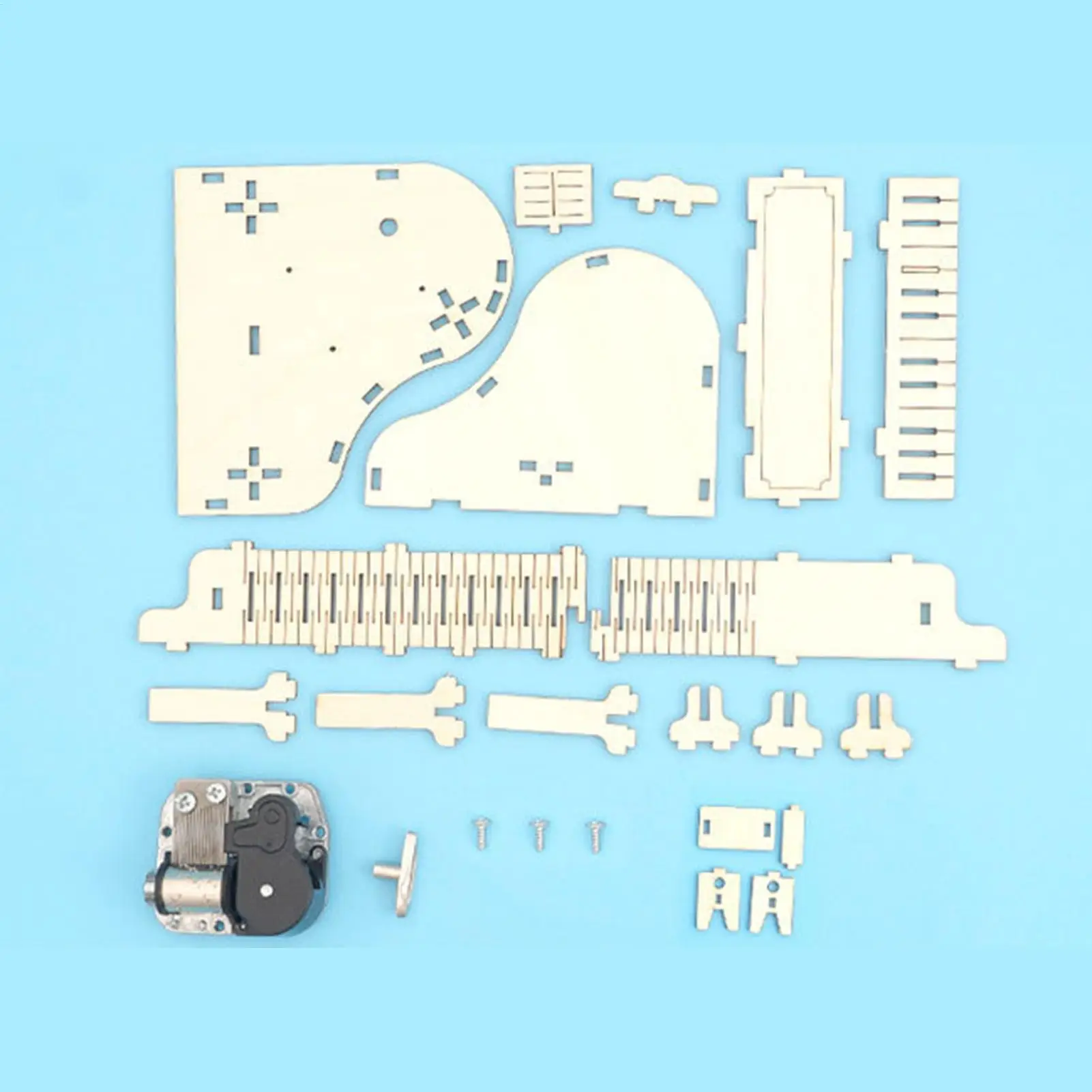 DIY Holz Klavier Spieluhr Mechanische Instrument Modell Kit STEM Pädagogisches Spielzeug Geschenk für Kinder Kinder Teenager Geburtstag Weihnachten