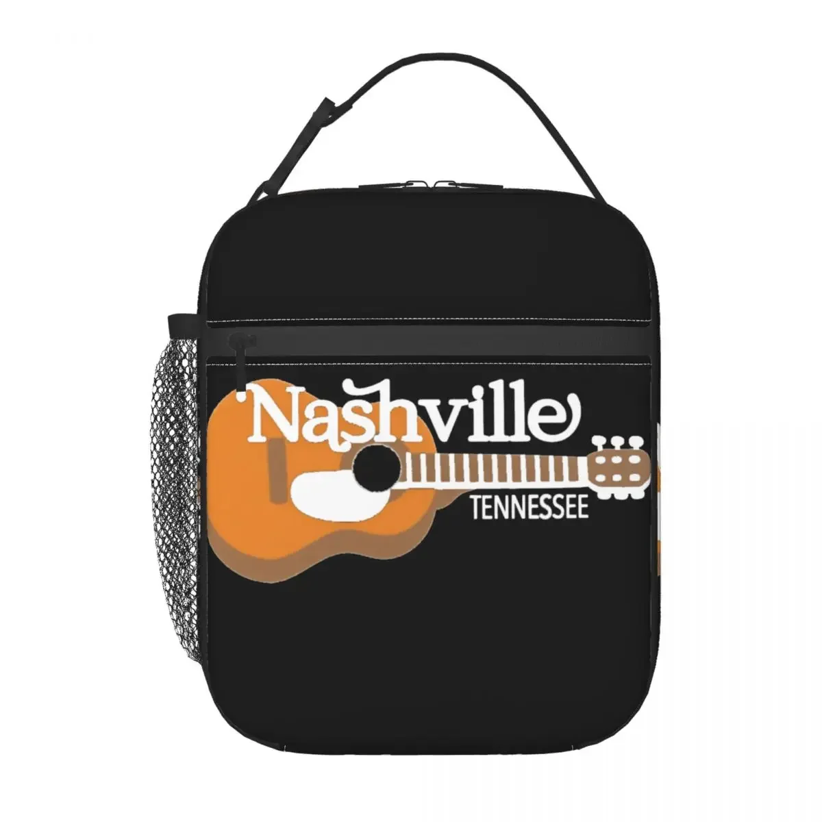 Insulated Lunch Bag Nashville Guitar Lunch Box Tote Food Handbag