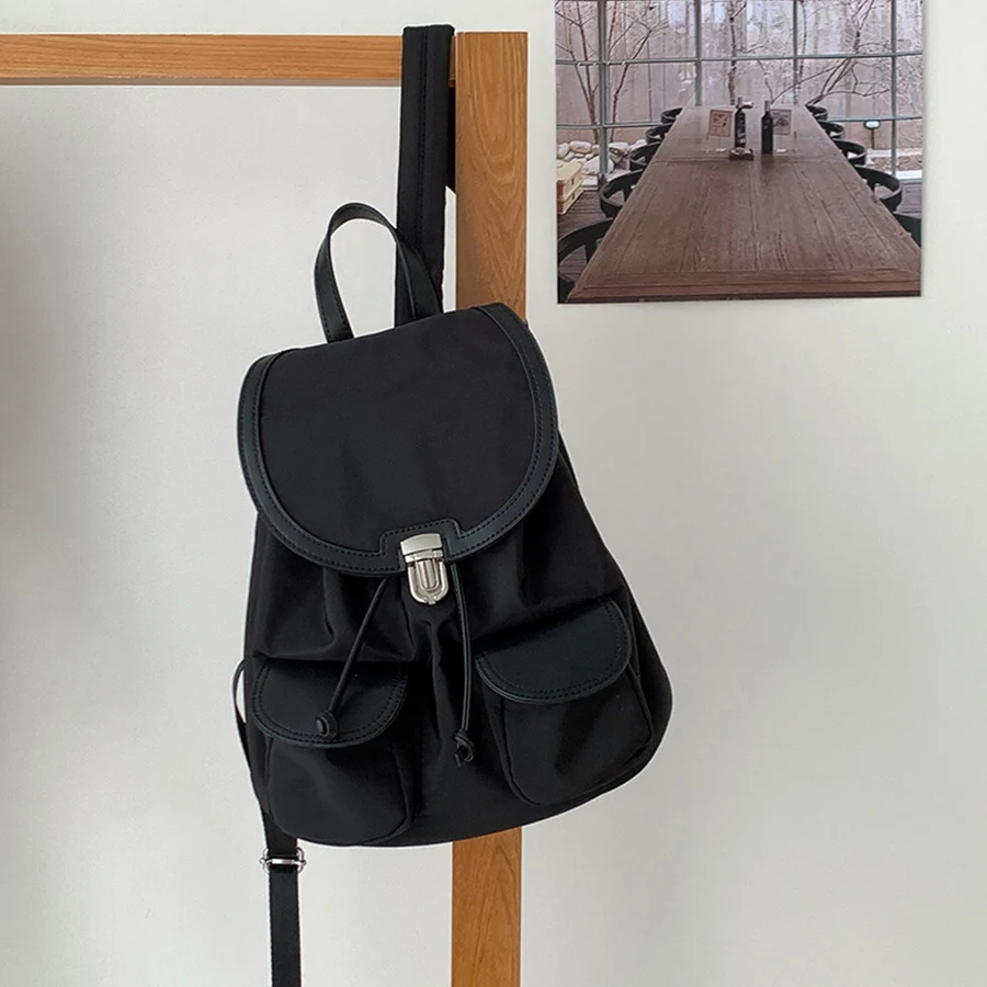 حقيبة ظهر كورية متعددة الجيوب من النايلون للنساء، حقيبة ظهر جديدة مقاومة للماء للترفيه، حقيبة مدرسية للسفر والرياضة في الهواء الطلق mochila