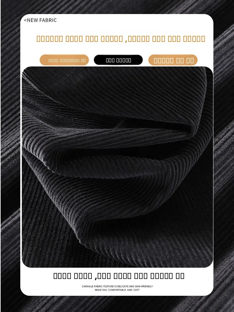 Corduroy Bootbroek Dames Losse wijde pijpen Rechte snit Herfst Winter Nieuw Sle Faionable Koreaanse versie Commute Sle