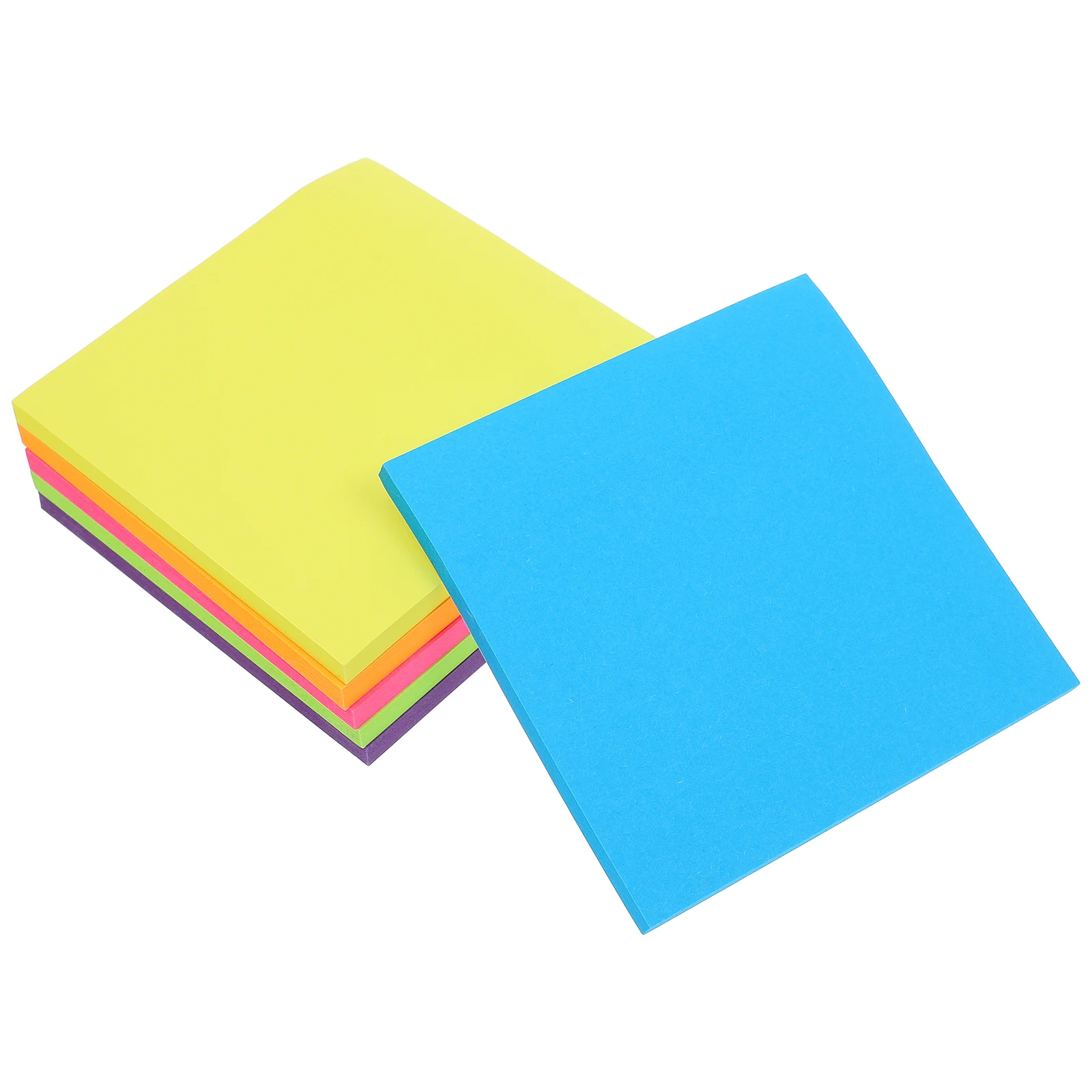 6pcs Fluorescent Notes 3x3inch Colorful School Small Notes Pad Supplies Compact Size Adhesive Note Pads Versatile Use