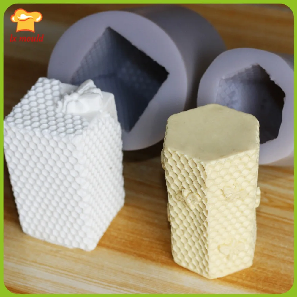 Geometric Honeycomb Silicone Candle Mould DIY Bee Nest  Plaster Soap Ornaments Handmade Wax Cake Decoration Baking Mold