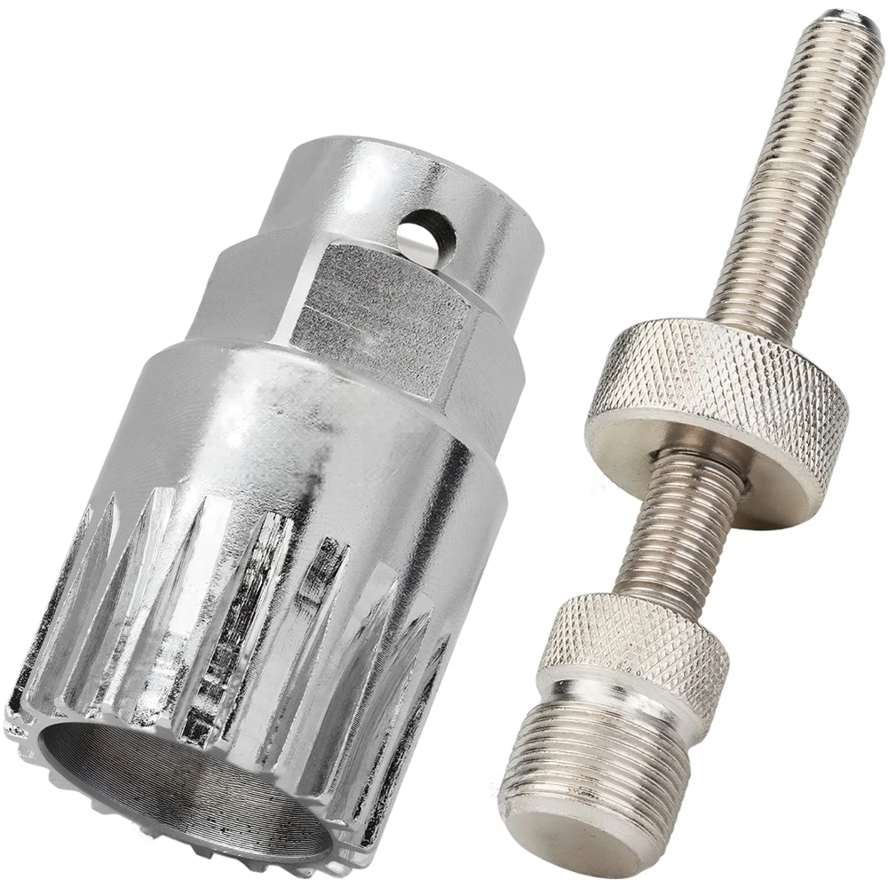 Bicycle Bottom Bracket Tool for Square Taper Installations and Removals High Carbon Steel Extractor Sleeve with Rod Support view 2