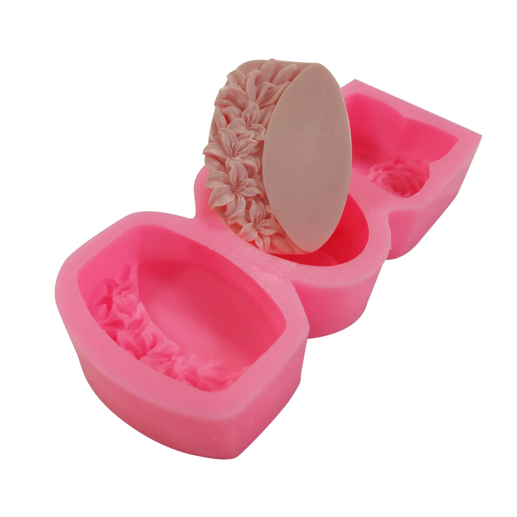 3 Flower Rose Silicone Soap Mold Decorative Wax Melt Aroma Gypsum Epoxy Resin Mould DIY Chocolate Cake Molds