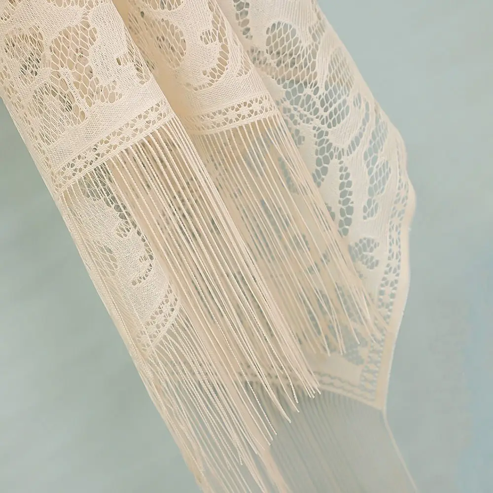 Cloak With Tassel Women Shawl Hollow Multicolored Wedding Bridal Shawl Tulle Shawl Women