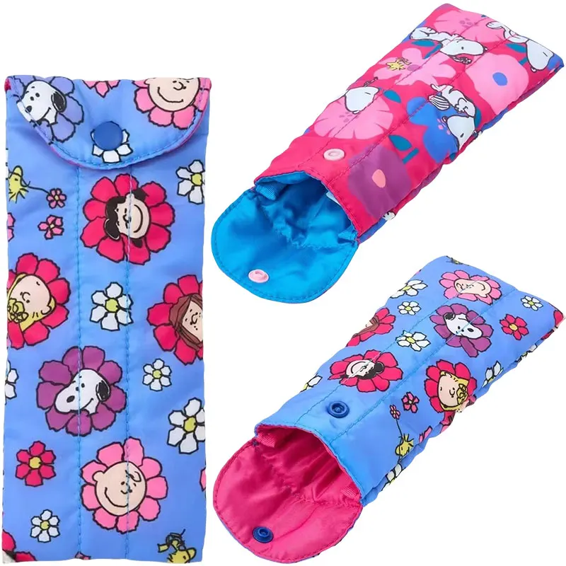 Snoopy Glasses Bag Cotton Sunglasses Reading Eyeglasses Protective Cover Storage Pouch Case Eyewear Protector Case Accessories