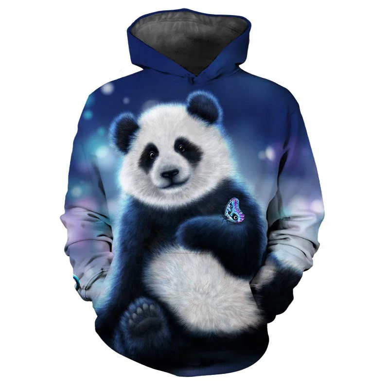 New Kawaii Panda Hoodies Animal 3D Print Men Women Hip Hop Hooded Sweatshirts Pullovers Harajuku Tracksuits Tops Male Clothing