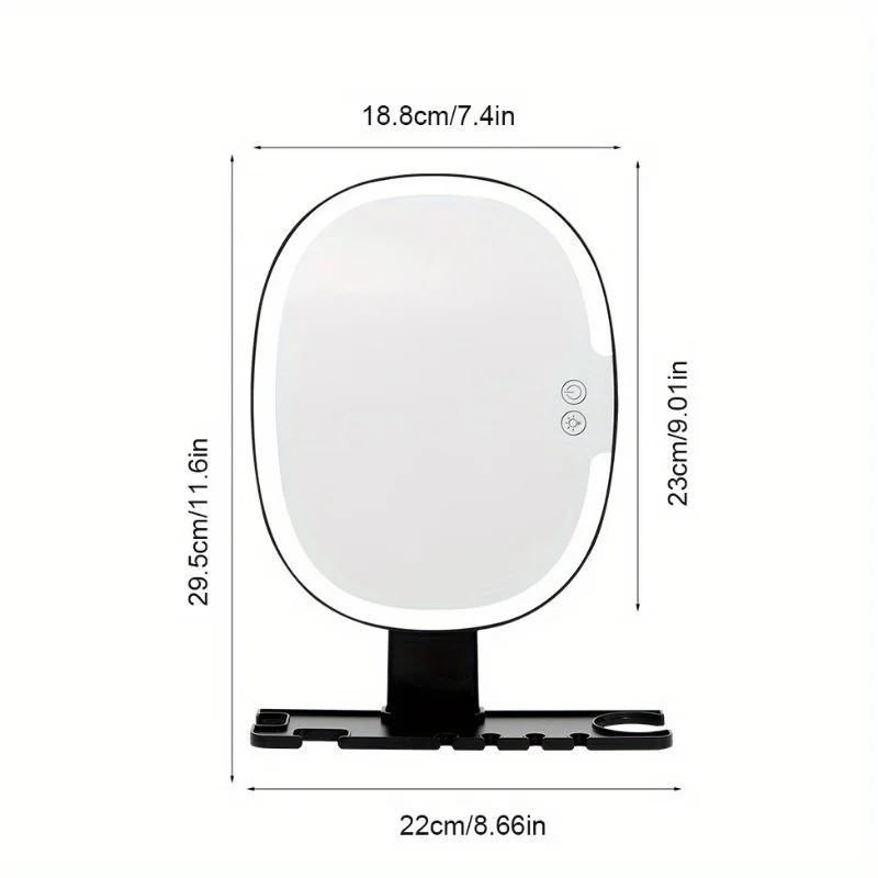 RadiantLED Lighted Makeup & Shaving Mirror - Wall Mounted, Anti-Fog, Ideal for Effortless Beauty in Shower or Bath - Sturdy Desi