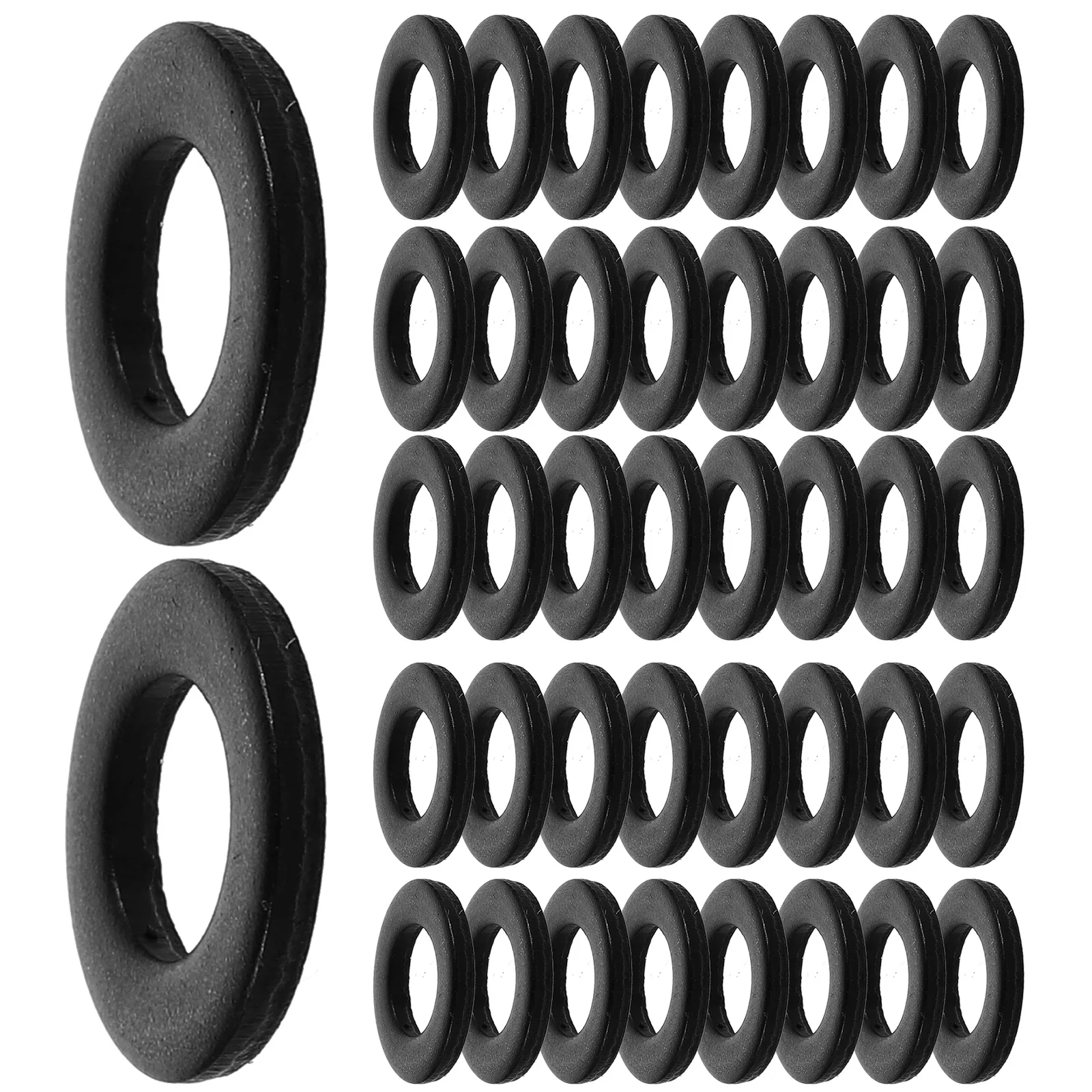 

100Pcs Steel Washers Flat Oxide Surface Strengthened Load Spreading Washers for Bolts Screws Repair Fasteners Set