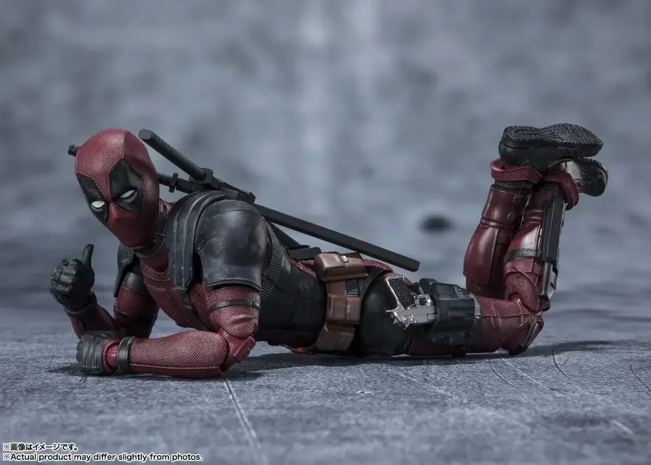 Figura de ação genuína Bandai Deadpool, S.H.Figuarts, Shf Deadpool 2, brinquedo colecionável Marvel, presente original para crianças em estoque