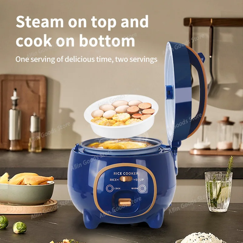 110V-220V Household Kitchen Electric Cooking machine Mini 1.8L Rice Cooker for Boiling Water, Rice, and Soup