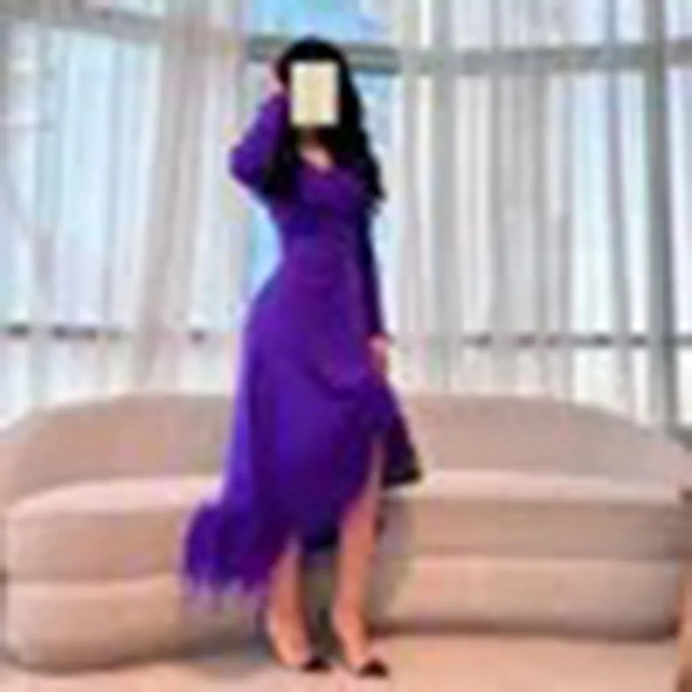 Modena  Formal Evening Dresses  Saudi Arabia V Neck Long Sleeves Mermaid Prom Gown For Women Wedding Bnaquet Celebrity Dress