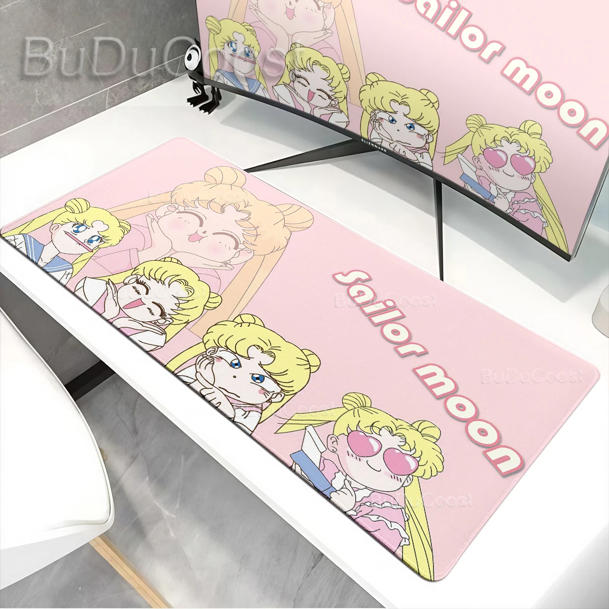 XXL Sailor Moon Cute Pink Anime Girl MousePad Desk Accessories PC Gaming Computer Mat Laptop Gamer Keyboard Mousepad Cabinet Rug