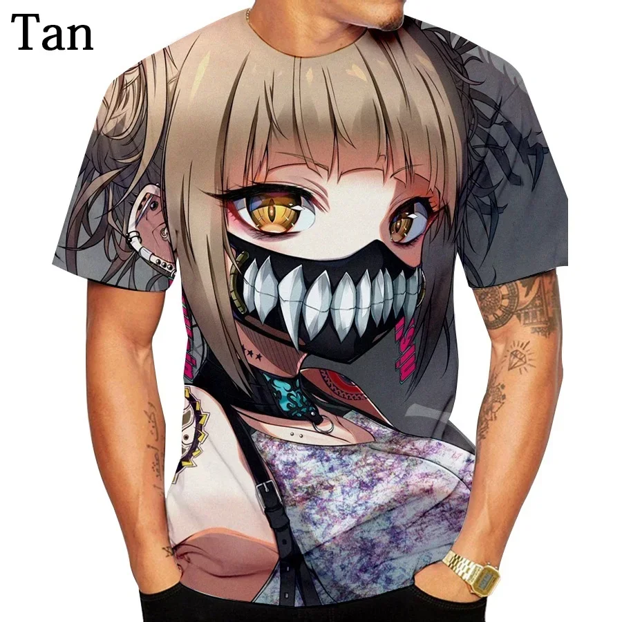 

Senpai 3D Printed Anime My Hero Academia T-Shirt Hentai Himiko Toga Senpai Casual Fashion Top Tees Men/women Short Sleeve