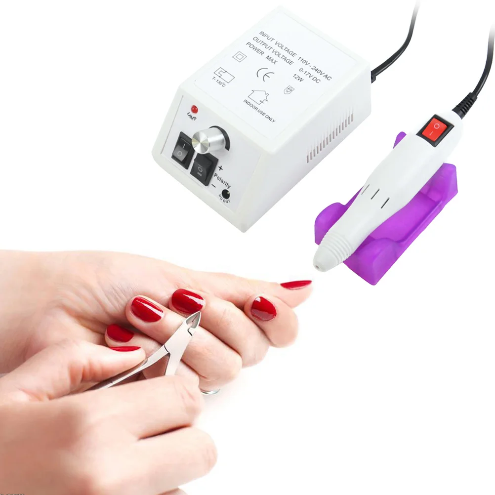 Lixa de unhas elétrica 20000 máquina de broca da arte do prego manicure pedicure kit profissional branco ue plug manicure pedicure máquina