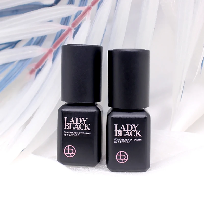1 Bottle Lady Black Glue Lash Glue Korea Dry Fastest Strongest False Eyelash Extensions 5ml Makeup Tools Professional Adhesive