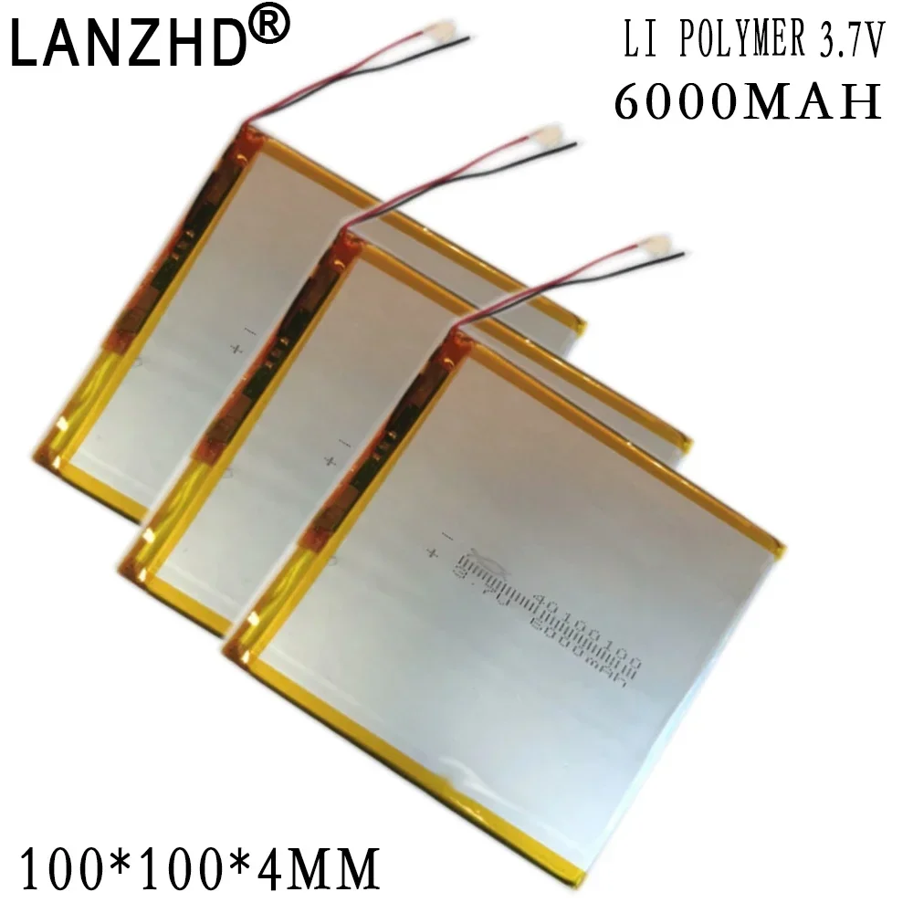 

1-10pcs 3.7V 6000mAH Li polymer lithium ion battery Li-ion battery for tablet pc 7 inch 8 inch 9inch 40100100 100*100*4 mm