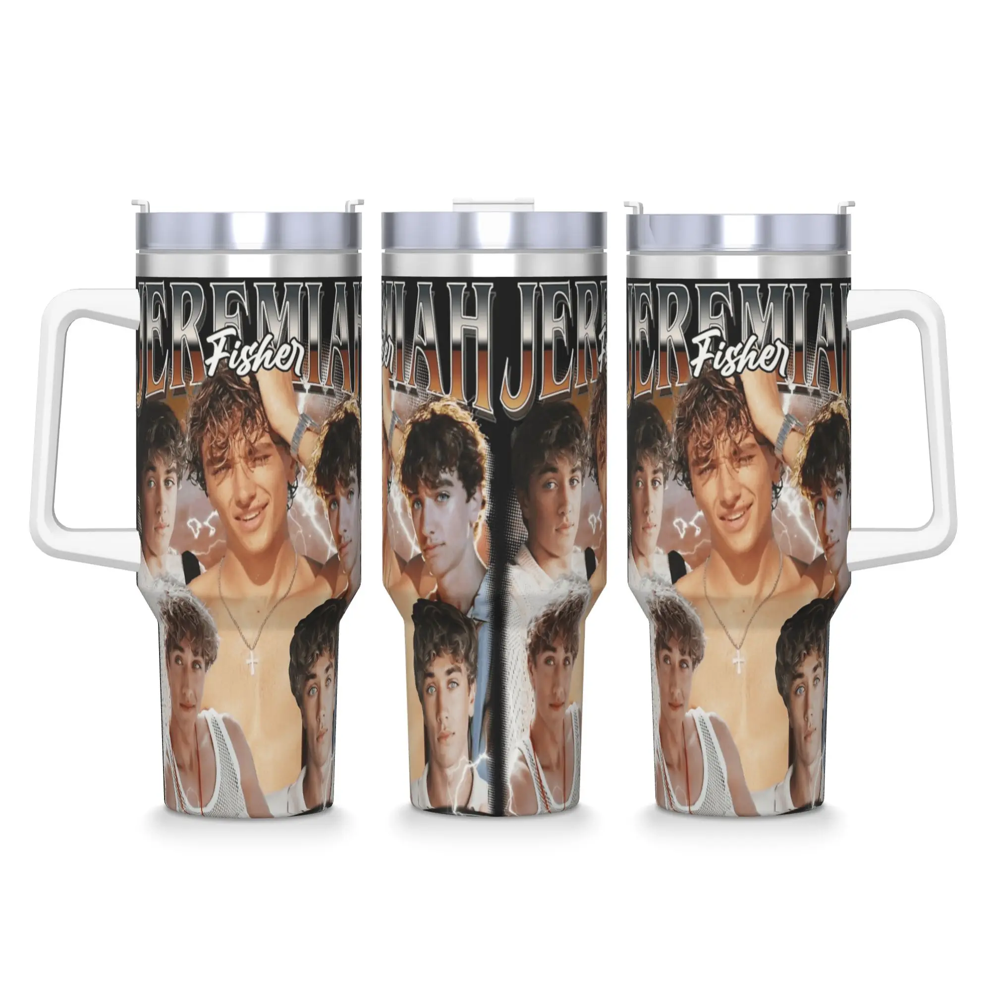 إرميا فيشر خمر بهلوان من الفولاذ المقاوم للصدأ أكواب سيارة التخييم كوب حراري كبير الحفاظ على الحرارة زجاجة ماء