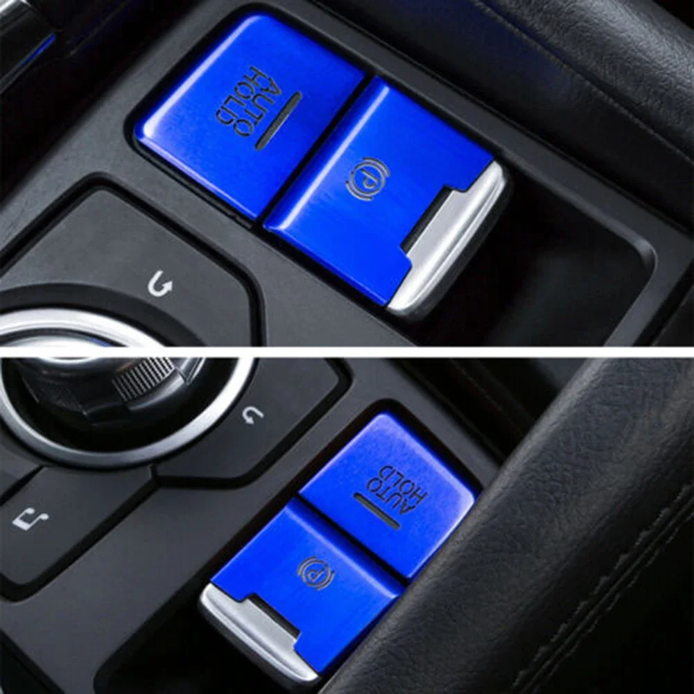 Button Cover Protect and Decorate Your For Mazda 3 6 CX5 with EPB Park Brake Autohold Button Cover Cap Trim (2pcs)