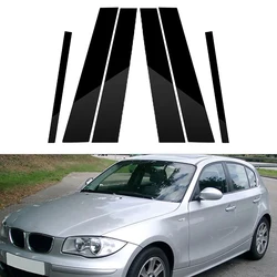 6Pcs Car Door Windoe B C Pillar Posts Stickers Trim For BMW 1 Series E81/E82/E87/E88 Hatchback 2004 2005-2013 Auto Styling Parts